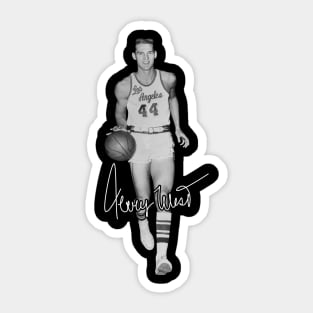 Jerry West Mr Clutch Basketball Legend Signature Vintage Retro 80s 90s Bootleg Rap Style Sticker